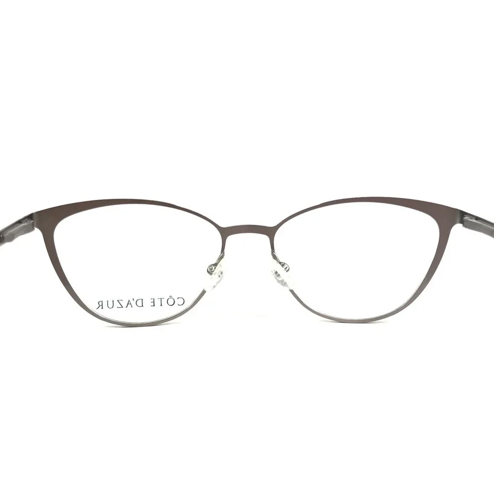 Cote D'Azur Eyeglasses Frames CDA-291 C3 Gray Gold Cat Eye Full Rim 53-16-135